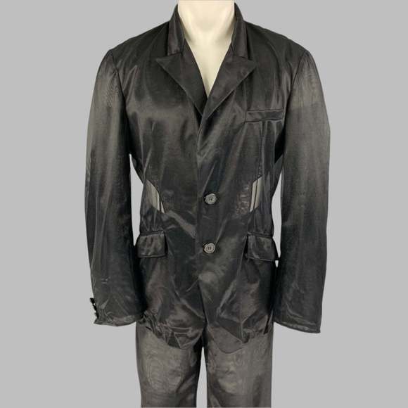 DOLCE & GABBANA Other - DOLCE & GABBANA Black See Through Polyamide Peak Lapel Suit